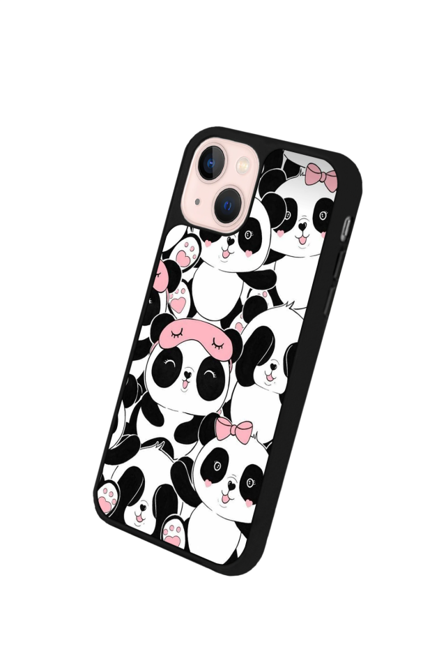 iPhone 15 Plus Uyumlu Panda Tasarımlı Glossy Premium Kılıf