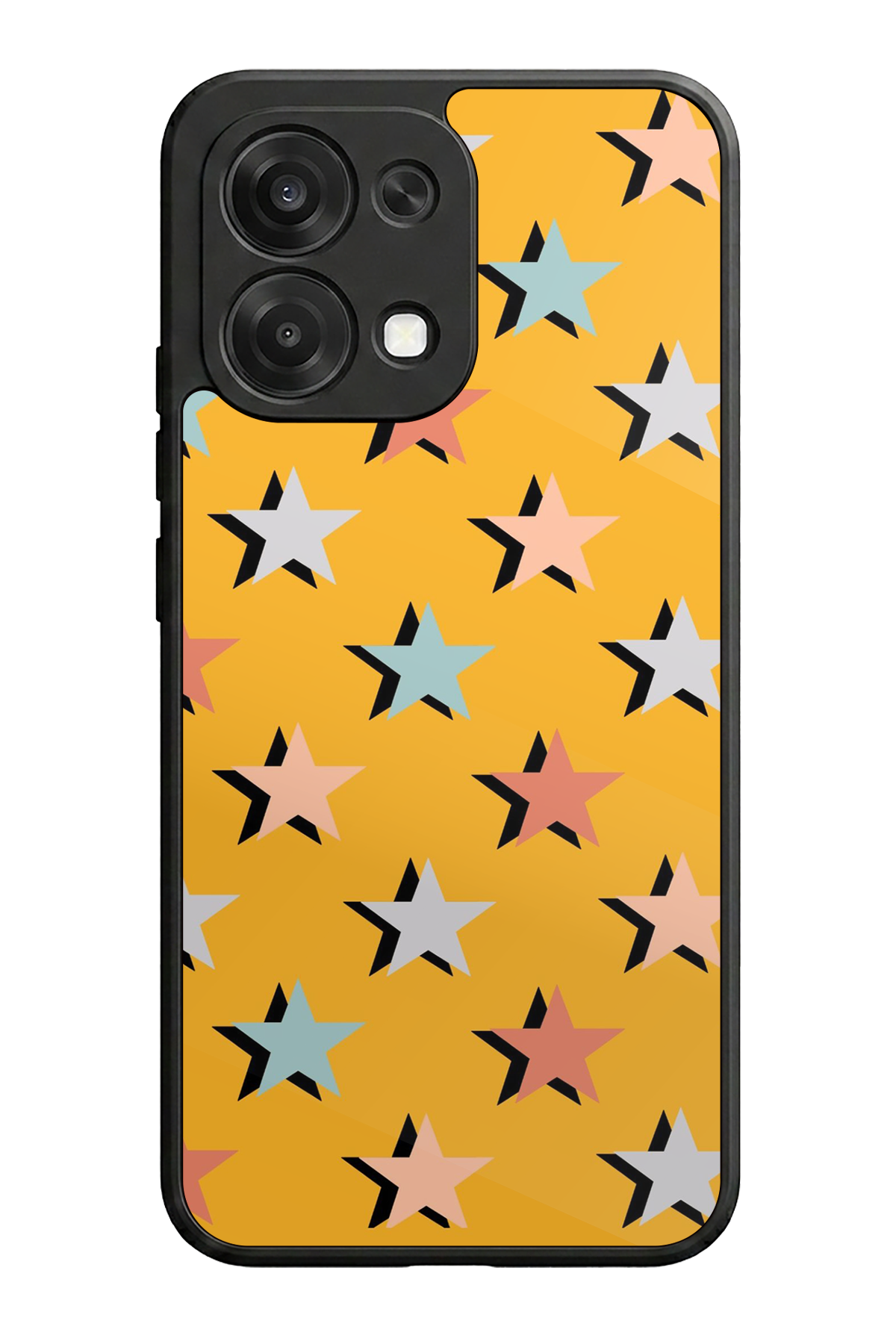 Oppo A6 Pro Uyumlu Retro Yildizlar Tasarımlı Glossy Premium Kılıf