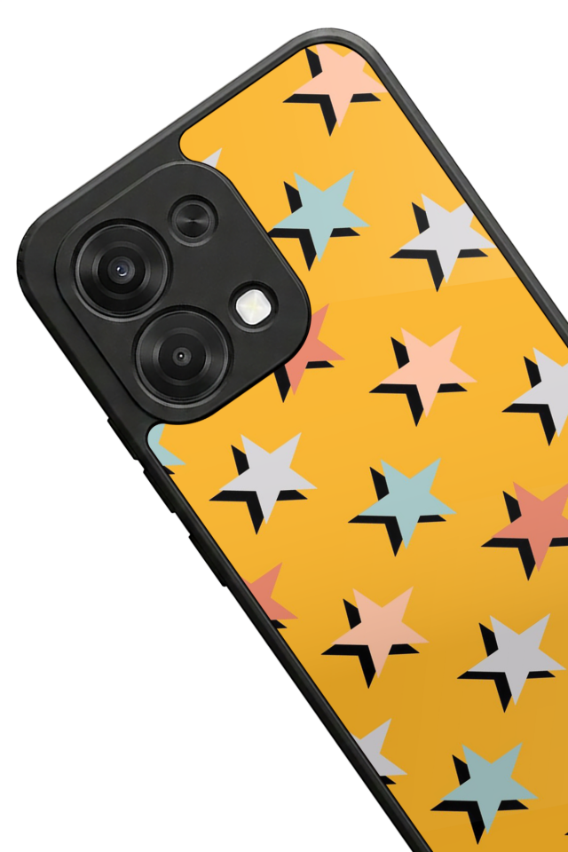 Oppo A6 Pro Uyumlu Retro Yildizlar Tasarımlı Glossy Premium Kılıf