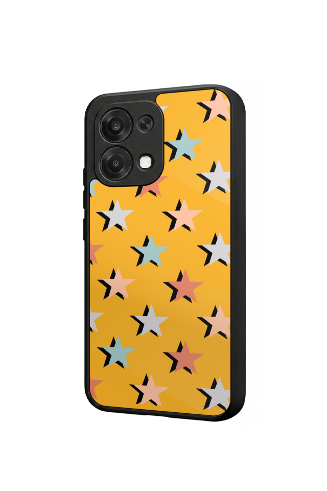 Oppo A6 Pro Uyumlu Retro Yildizlar Tasarımlı Glossy Premium Kılıf