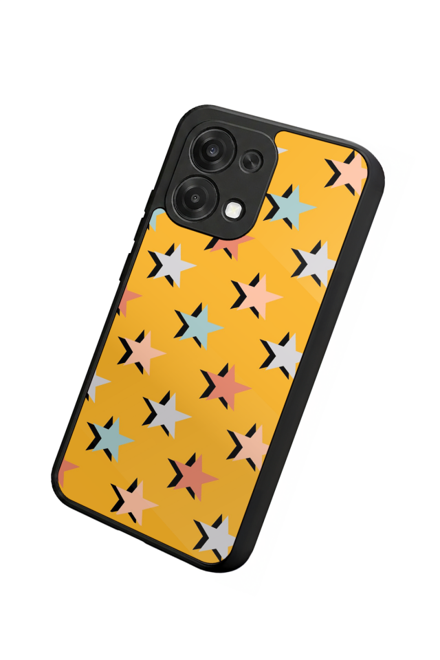 Oppo A6 Pro Uyumlu Retro Yildizlar Tasarımlı Glossy Premium Kılıf