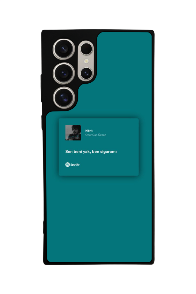 Samsung Galaxy S22 Ultra Uyumlu Sarki Sozleri Tasarımlı Glossy Premium Kılıf