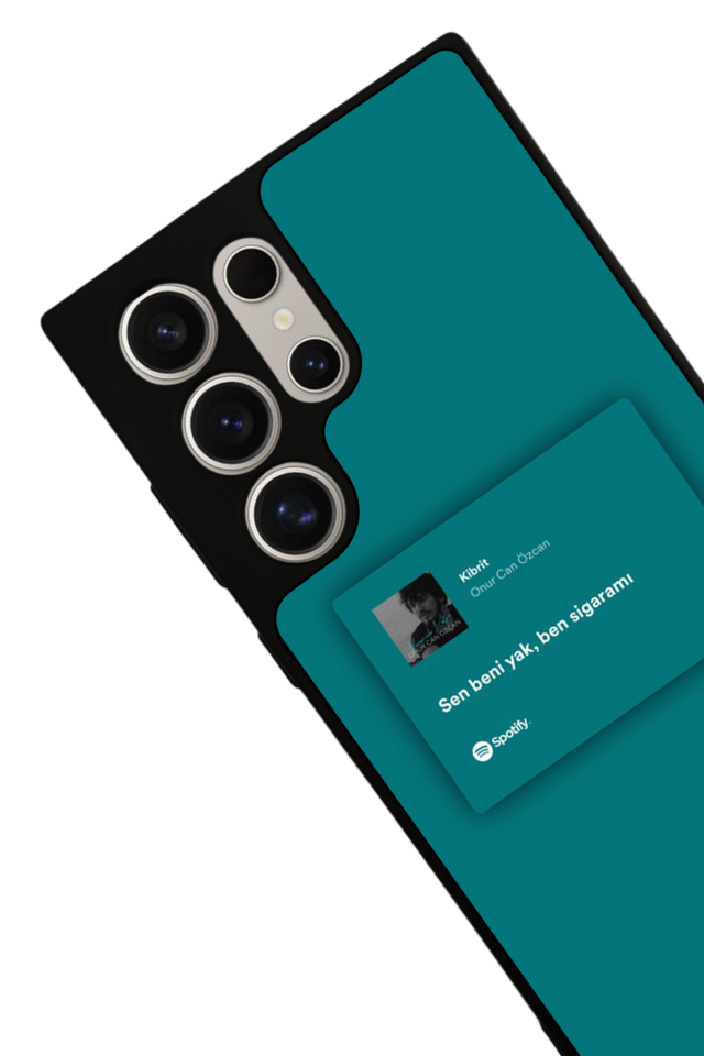 Samsung Galaxy S22 Ultra Uyumlu Sarki Sozleri Tasarımlı Glossy Premium Kılıf