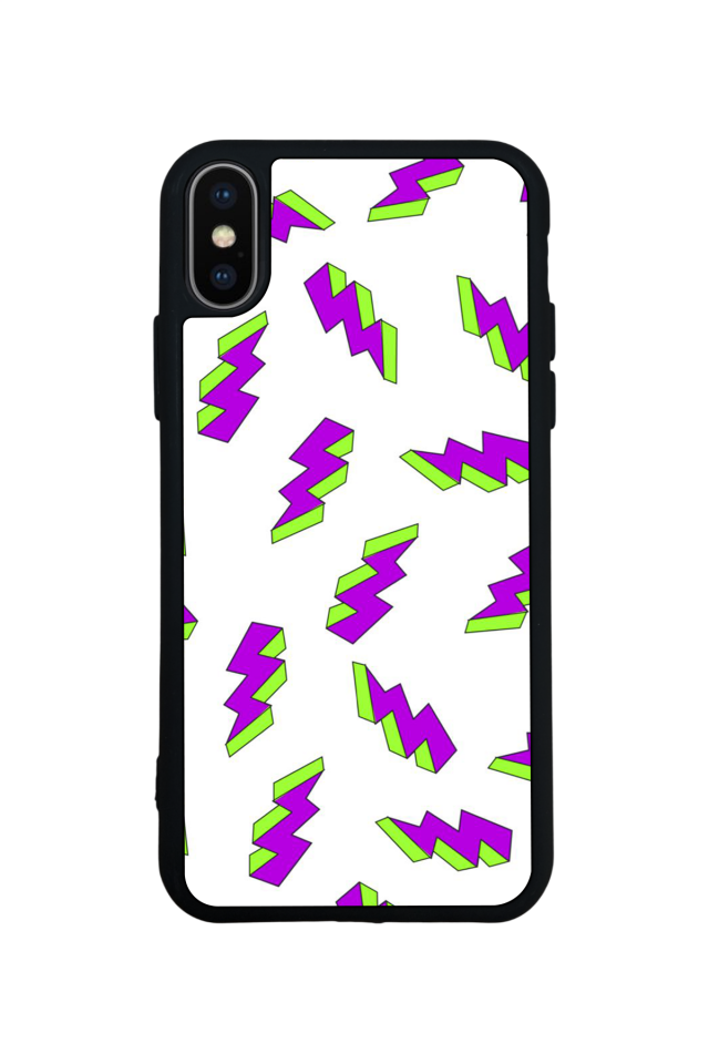 iPhone X/ XS Uyumlu Simsek Tasarımlı Glossy Premium Kılıf