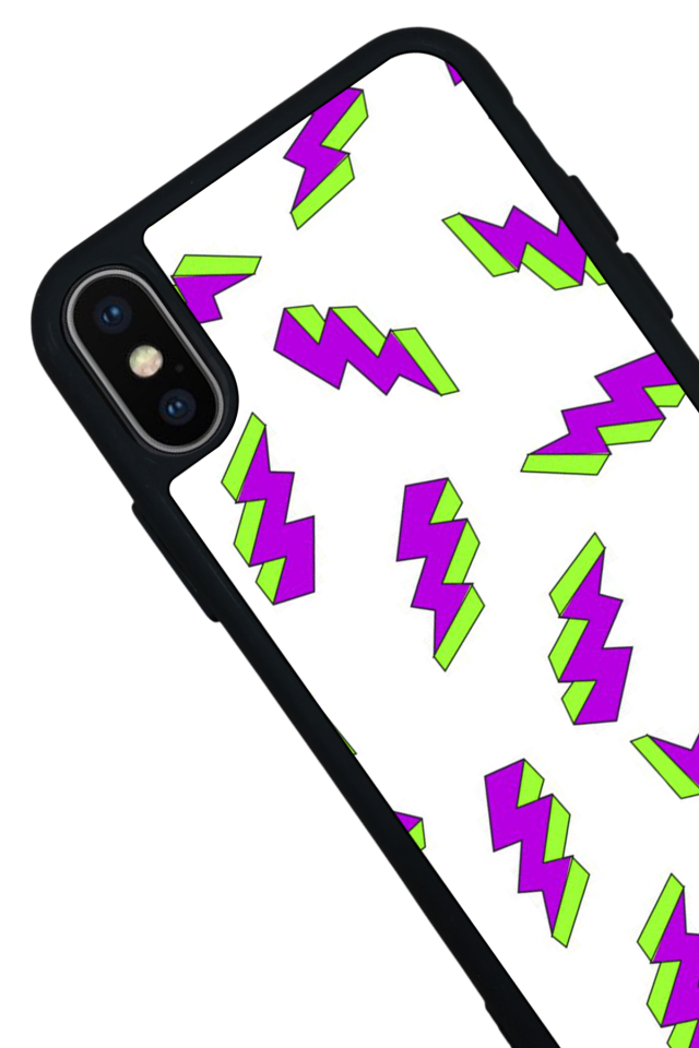 iPhone X/ XS Uyumlu Simsek Tasarımlı Glossy Premium Kılıf