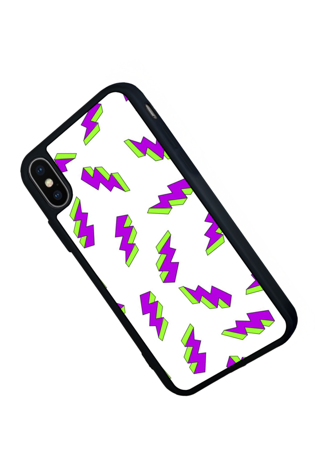 iPhone X/ XS Uyumlu Simsek Tasarımlı Glossy Premium Kılıf