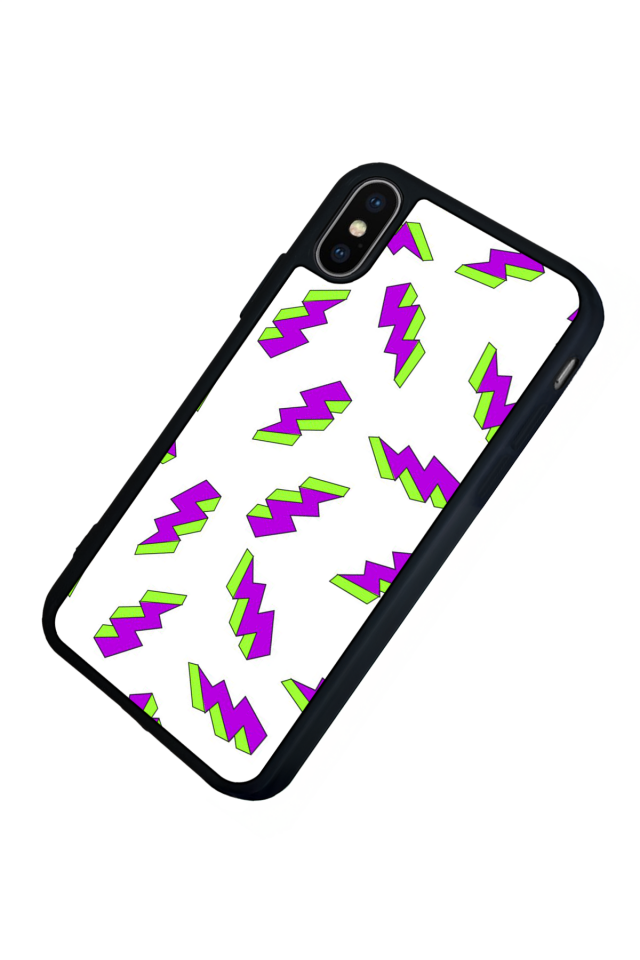 iPhone X/ XS Uyumlu Simsek Tasarımlı Glossy Premium Kılıf