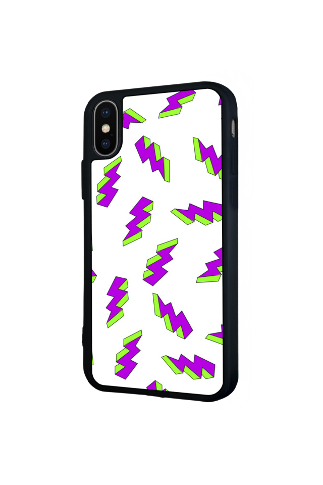 iPhone X/ XS Uyumlu Simsek Tasarımlı Glossy Premium Kılıf