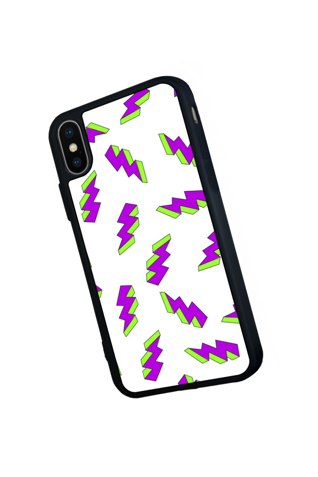 iPhone X/ XS Uyumlu Simsek Tasarımlı Glossy Premium Kılıf