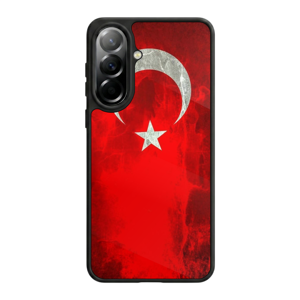 Samsung Galaxy A57 Uyumlu Türk Bayragi Tasarımlı Glossy Premium Kılıf