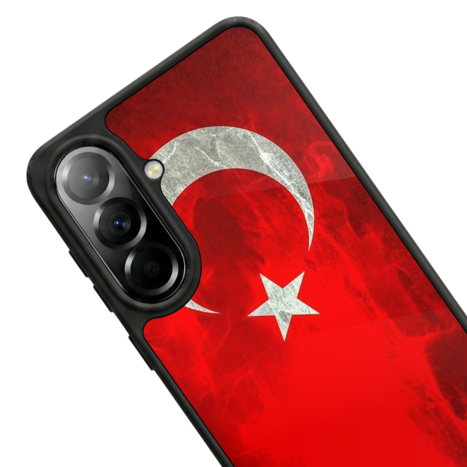 Samsung Galaxy A57 Uyumlu Türk Bayragi Tasarımlı Glossy Premium Kılıf