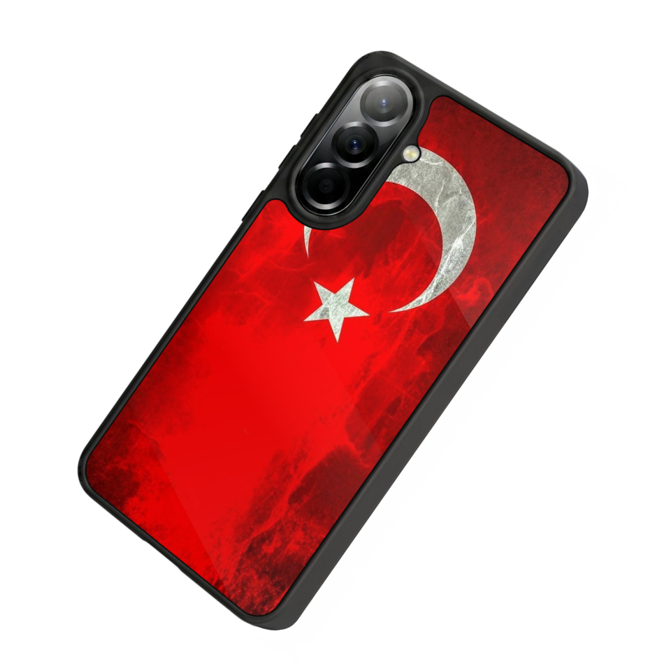 Samsung Galaxy A57 Uyumlu Türk Bayragi Tasarımlı Glossy Premium Kılıf