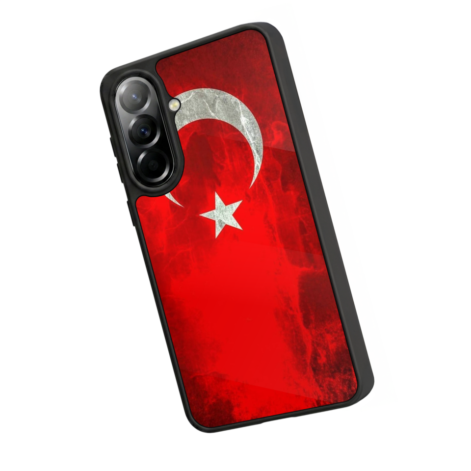 Samsung Galaxy A57 Uyumlu Türk Bayragi Tasarımlı Glossy Premium Kılıf
