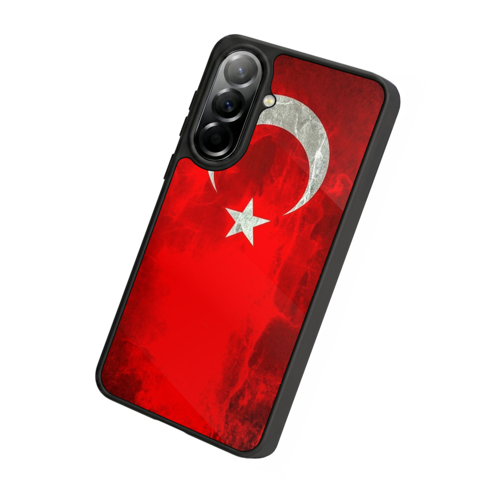 Samsung Galaxy A57 Uyumlu Türk Bayragi Tasarımlı Glossy Premium Kılıf