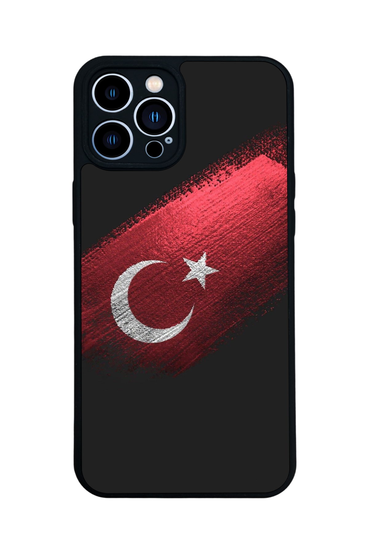 iPhone 12 Pro Max Uyumlu Türk Bayragi Tasarımlı Glossy Premium Kılıf