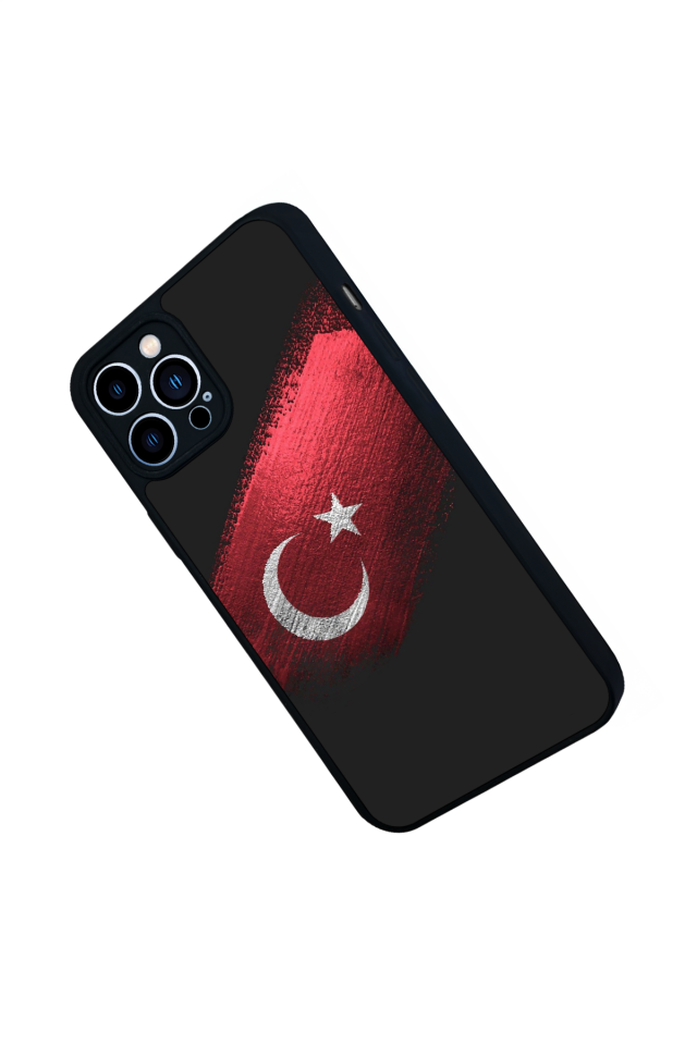 iPhone 12 Pro Max Uyumlu Türk Bayragi Tasarımlı Glossy Premium Kılıf