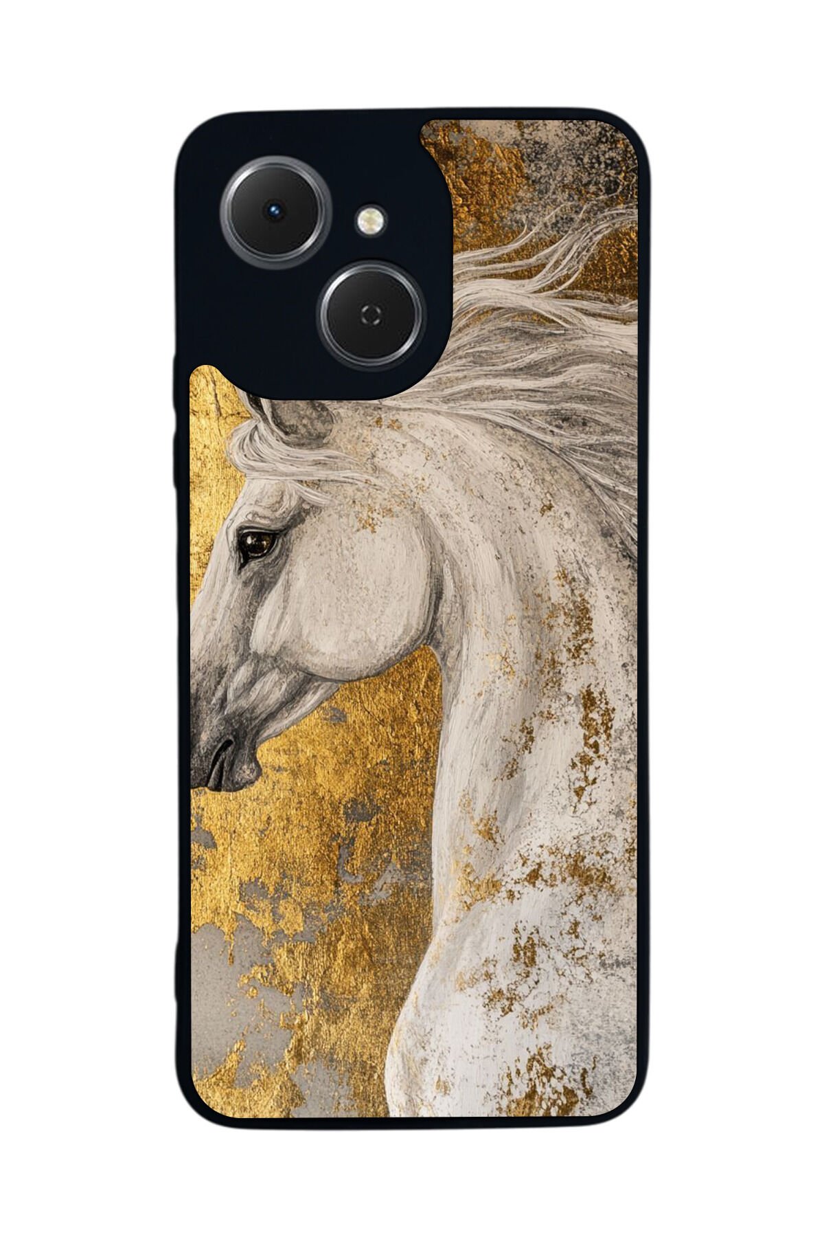 Tecno Spark 40C Uyumlu At Horse Tasarımlı Glossy Premium Kılıf