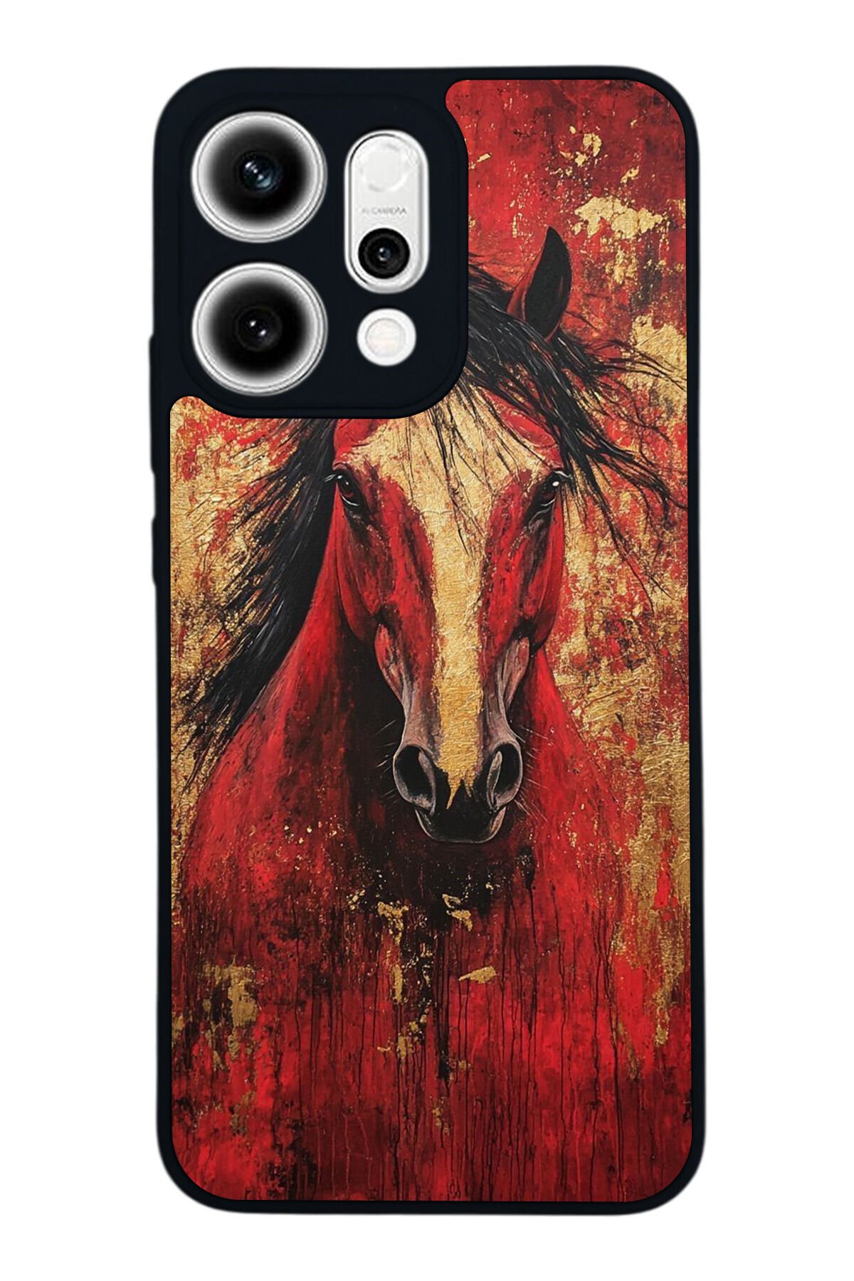 Oppo Reno 14 Uyumlu At Horse Tasarımlı Glossy Premium Kılıf