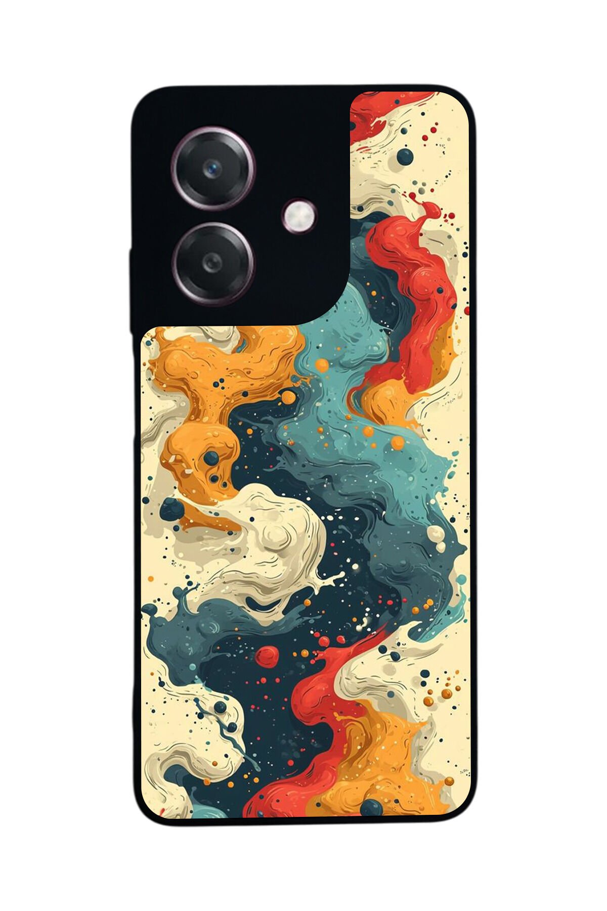 Oppo A3 5G Uyumlu Abstract Tasarımlı Glossy Premium Kılıf