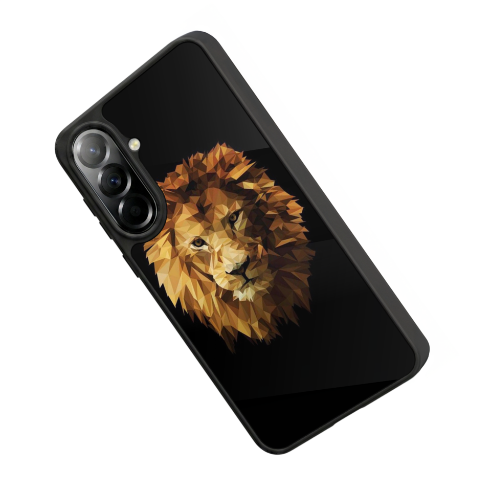 Samsung Galaxy A37 Uyumlu Aslan Tasarımlı Glossy Premium Kılıf