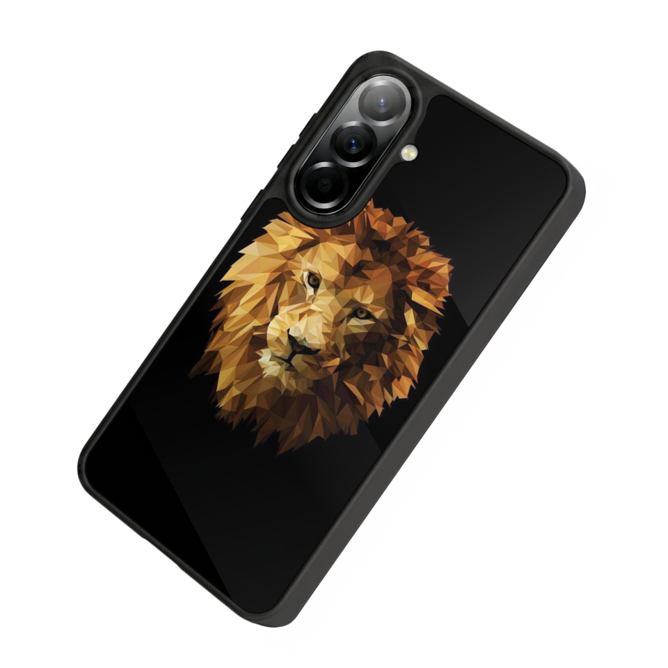 Samsung Galaxy A37 Uyumlu Aslan Tasarımlı Glossy Premium Kılıf