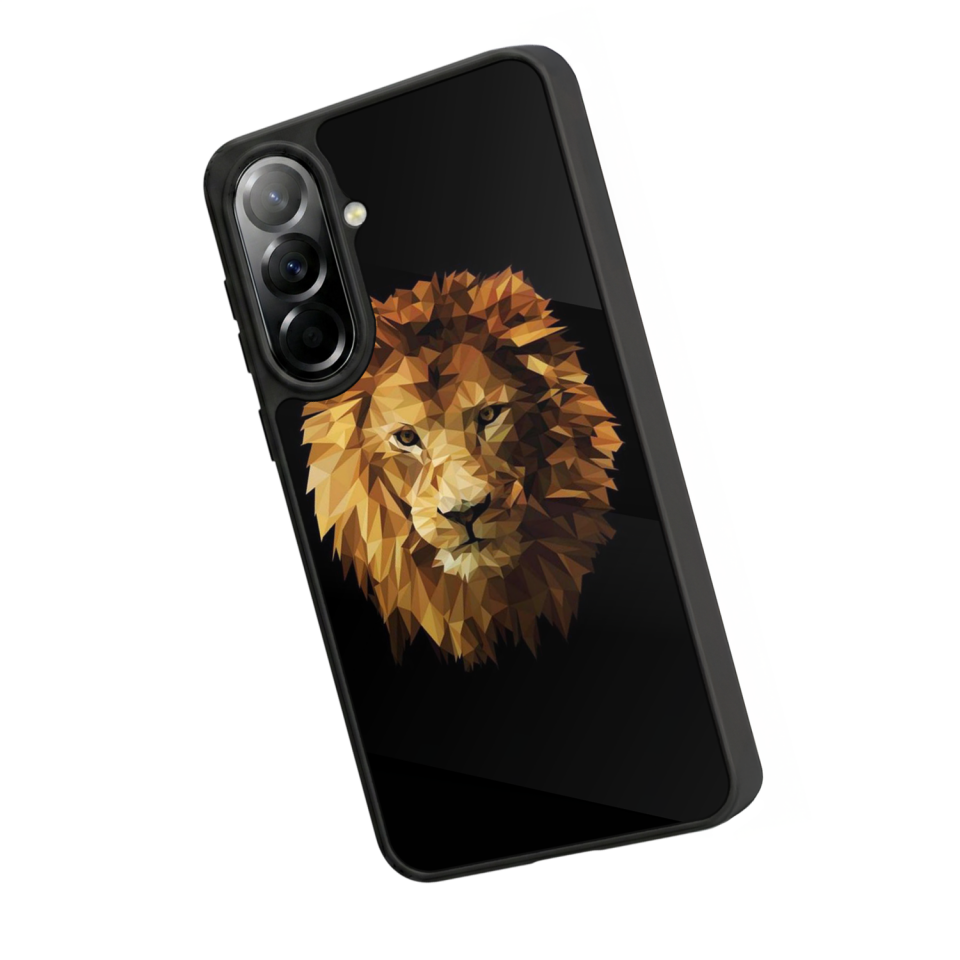 Samsung Galaxy A37 Uyumlu Aslan Tasarımlı Glossy Premium Kılıf