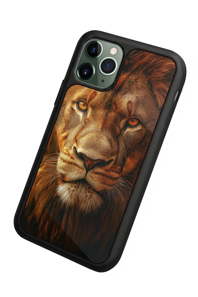 iPhone 11 Pro Max Uyumlu Aslan Tasarımlı Glossy Premium Kılıf