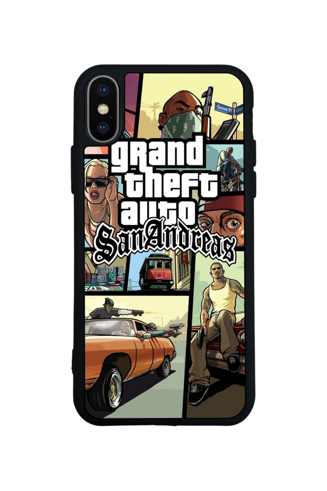 iPhone X/ XS Uyumlu GTA Tasarımlı Glossy Premium Kılıf