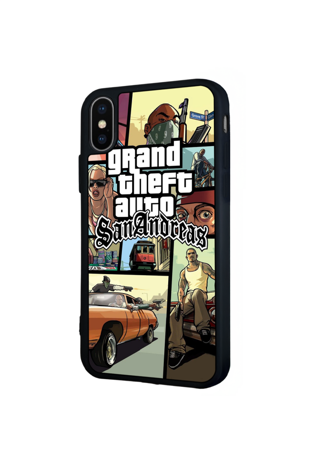 iPhone X/ XS Uyumlu GTA Tasarımlı Glossy Premium Kılıf