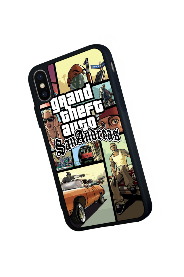 iPhone X/ XS Uyumlu GTA Tasarımlı Glossy Premium Kılıf