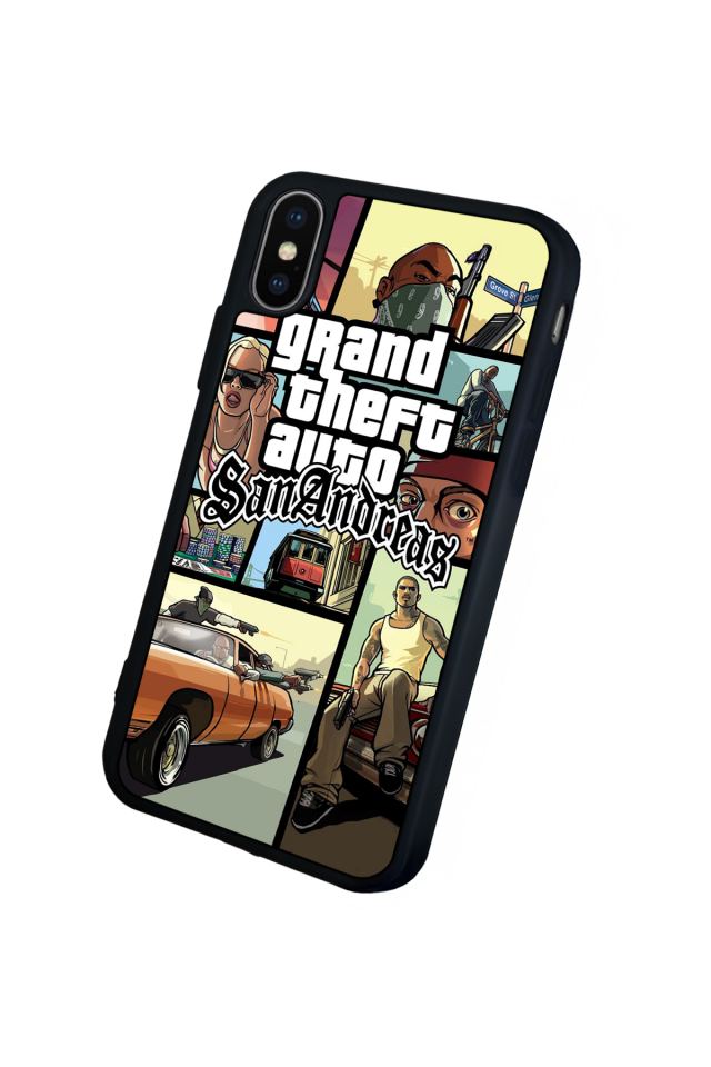 iPhone X/ XS Uyumlu GTA Tasarımlı Glossy Premium Kılıf