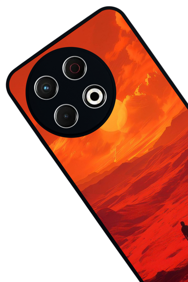 Tecno Spark 30 Pro Uyumlu Güneş Tasarımlı Glossy Premium Kılıf