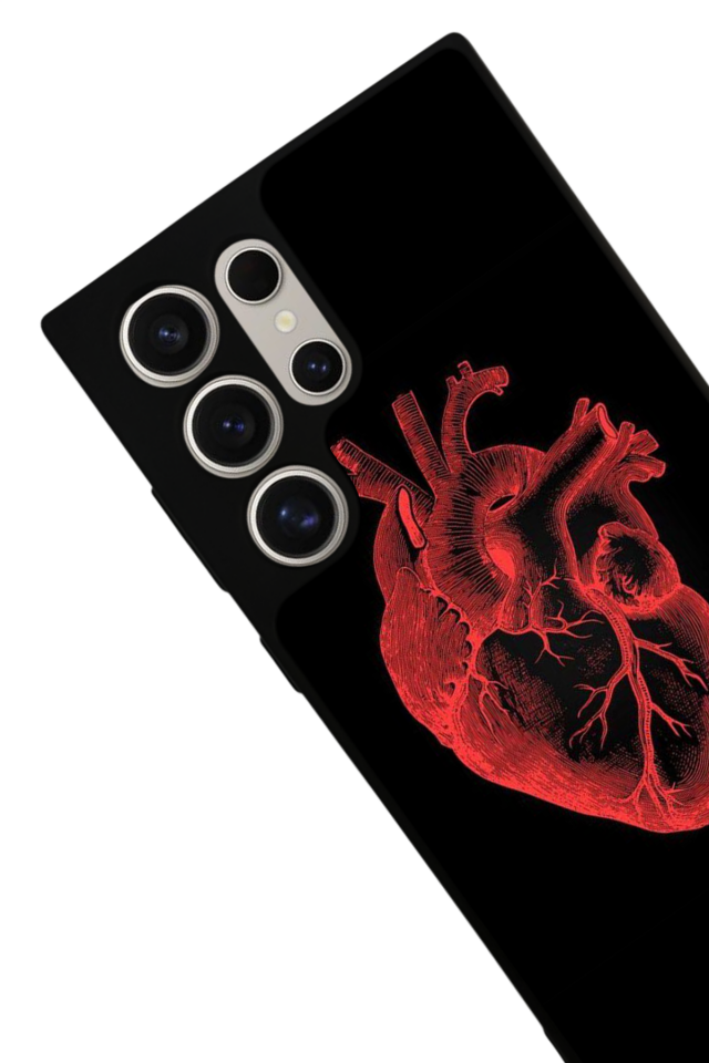 Samsung Galaxy S22 Ultra Uyumlu Kalp Love Tasarımlı Glossy Premium Kılıf