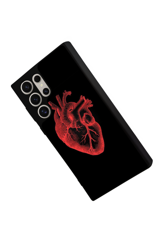 Samsung Galaxy S22 Ultra Uyumlu Kalp Love Tasarımlı Glossy Premium Kılıf