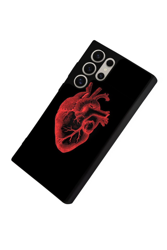 Samsung Galaxy S22 Ultra Uyumlu Kalp Love Tasarımlı Glossy Premium Kılıf