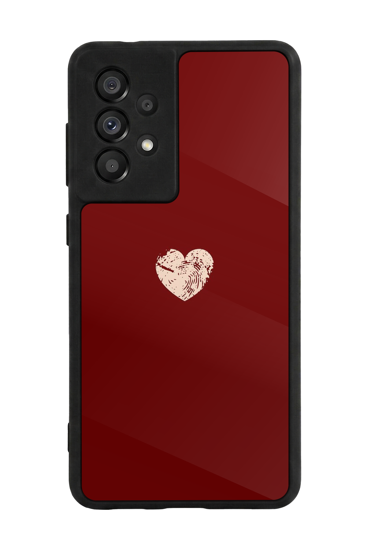 Samsung Galaxy A73 Uyumlu Kalp Love Tasarımlı Glossy Premium Kılıf