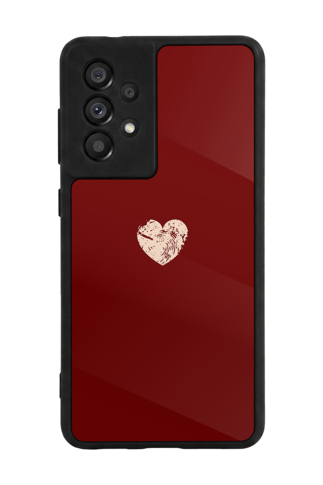 Samsung Galaxy A73 Uyumlu Kalp Love Tasarımlı Glossy Premium Kılıf