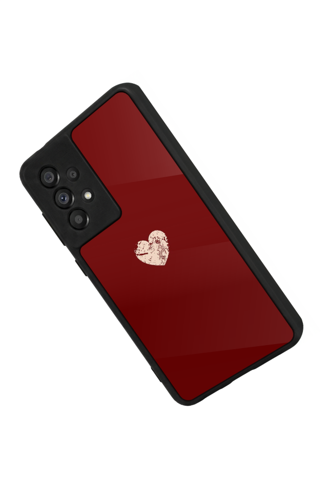 Samsung Galaxy A73 Uyumlu Kalp Love Tasarımlı Glossy Premium Kılıf