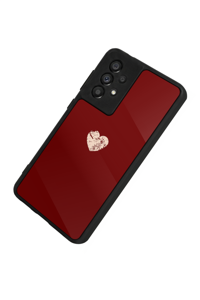 Samsung Galaxy A73 Uyumlu Kalp Love Tasarımlı Glossy Premium Kılıf