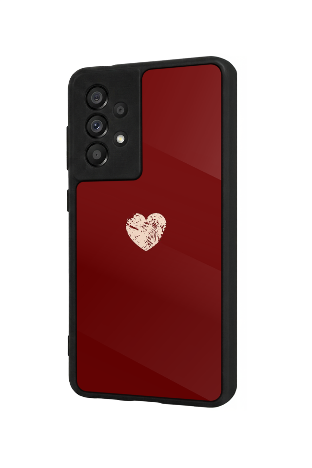 Samsung Galaxy A73 Uyumlu Kalp Love Tasarımlı Glossy Premium Kılıf