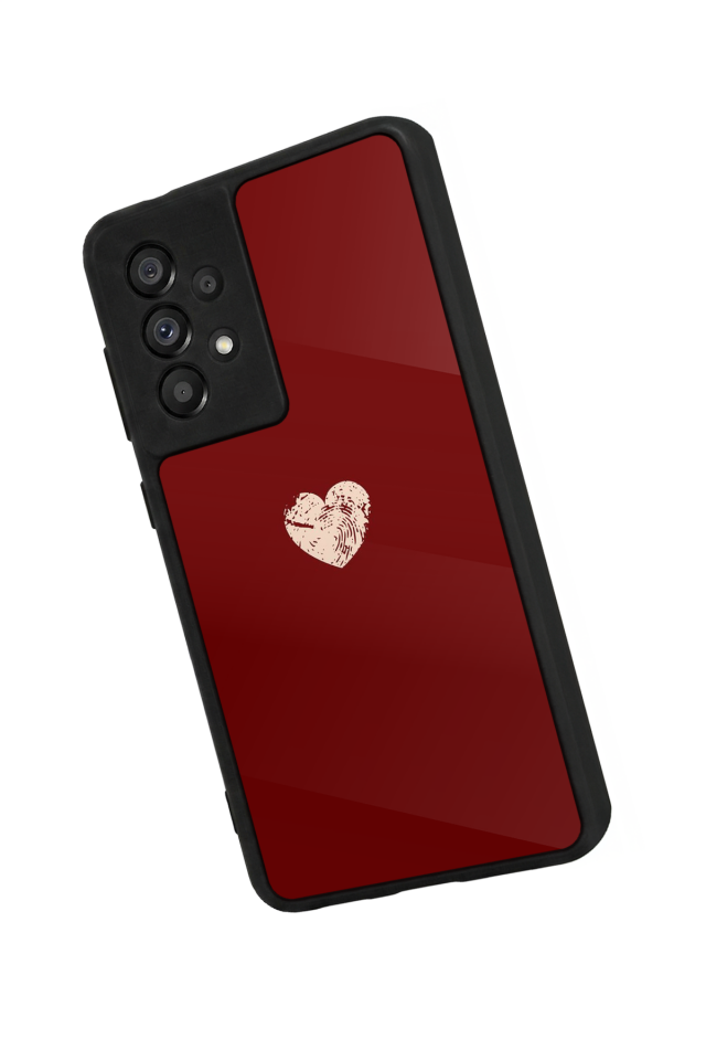 Samsung Galaxy A73 Uyumlu Kalp Love Tasarımlı Glossy Premium Kılıf
