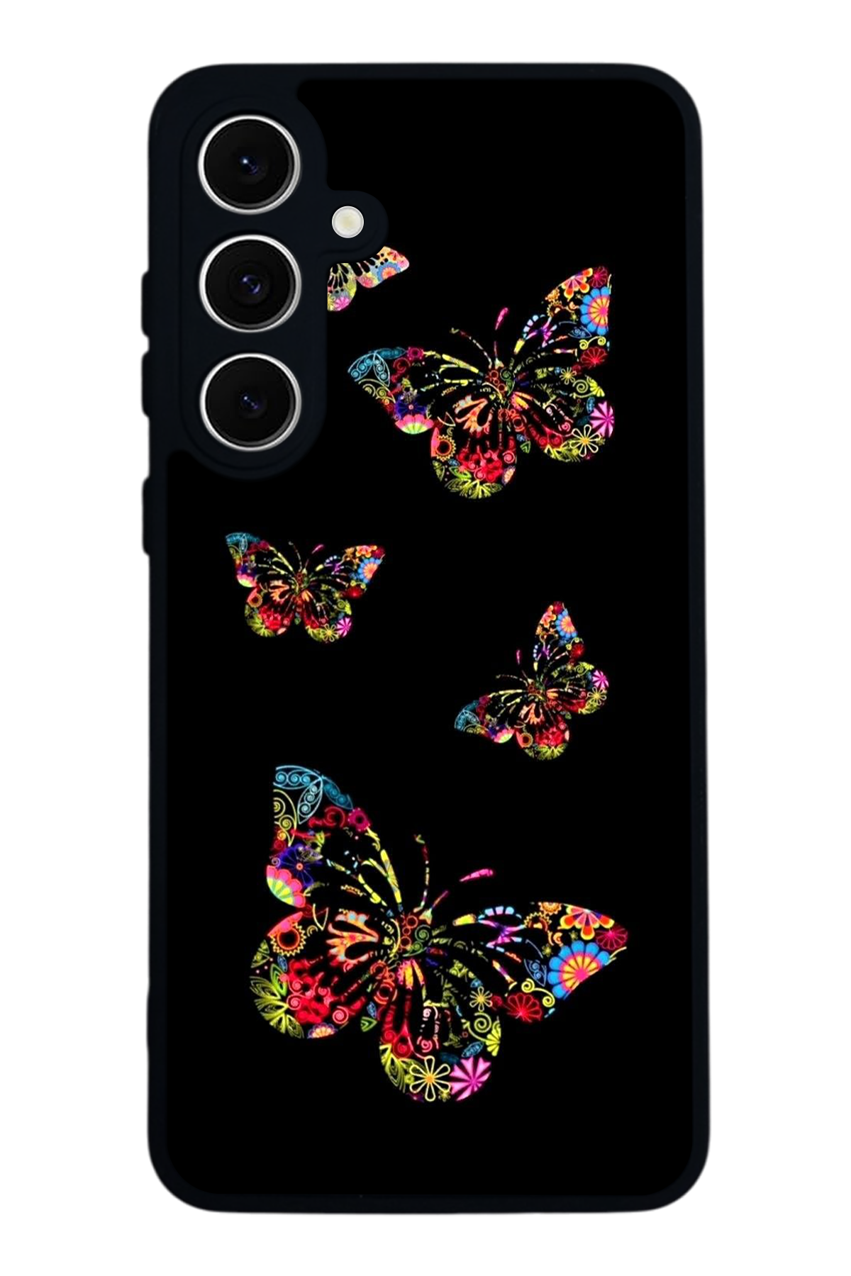 Samsung Galaxy S24 FE Uyumlu Kelebek Tasarımlı Glossy Premium Kılıf
