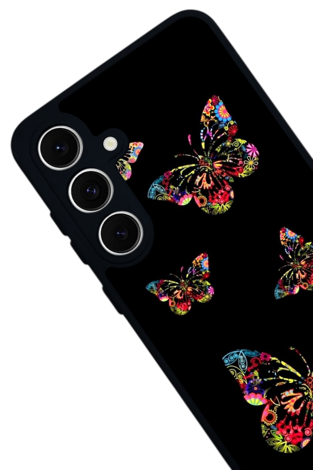 Samsung Galaxy S24 FE Uyumlu Kelebek Tasarımlı Glossy Premium Kılıf