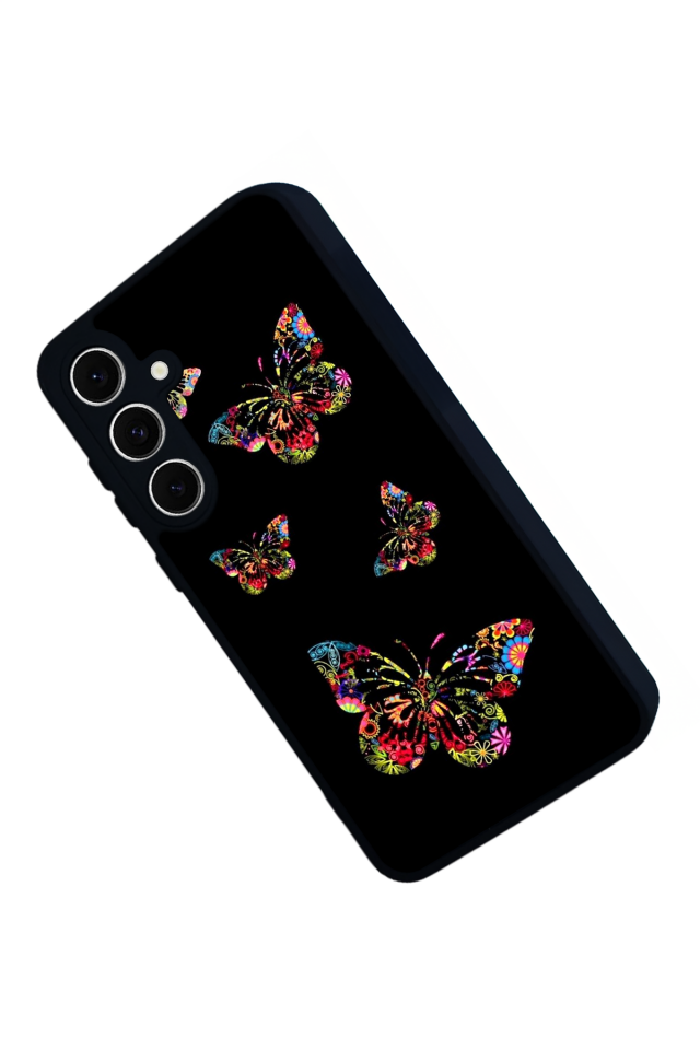 Samsung Galaxy S24 FE Uyumlu Kelebek Tasarımlı Glossy Premium Kılıf