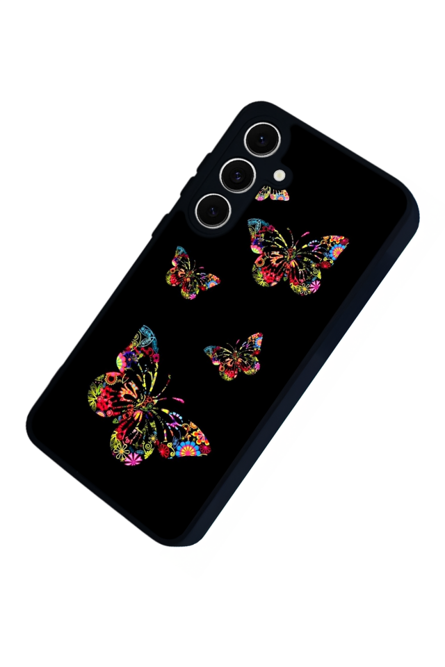 Samsung Galaxy S24 FE Uyumlu Kelebek Tasarımlı Glossy Premium Kılıf