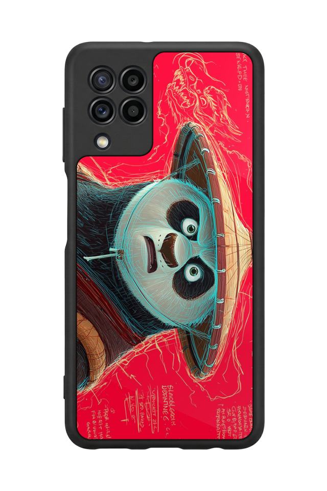 Samsung Galaxy M22 Uyumlu Kung Fu Panda Tasarımlı Glossy Premium Kılıf