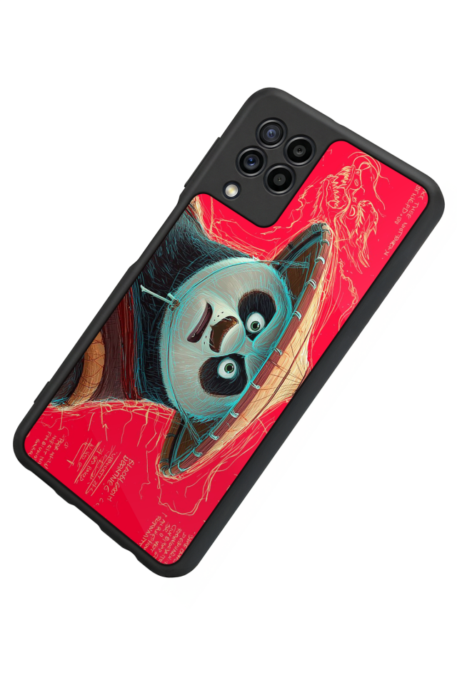 Samsung Galaxy M22 Uyumlu Kung Fu Panda Tasarımlı Glossy Premium Kılıf