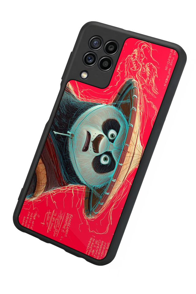 Samsung Galaxy M22 Uyumlu Kung Fu Panda Tasarımlı Glossy Premium Kılıf