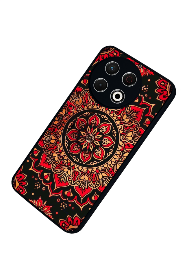 Tecno Spark 30 Pro Uyumlu Mandala Tasarımlı Glossy Premium Kılıf