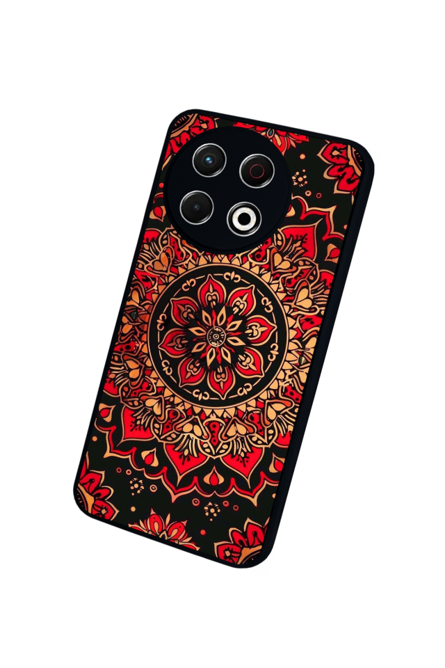 Tecno Spark 30 Pro Uyumlu Mandala Tasarımlı Glossy Premium Kılıf